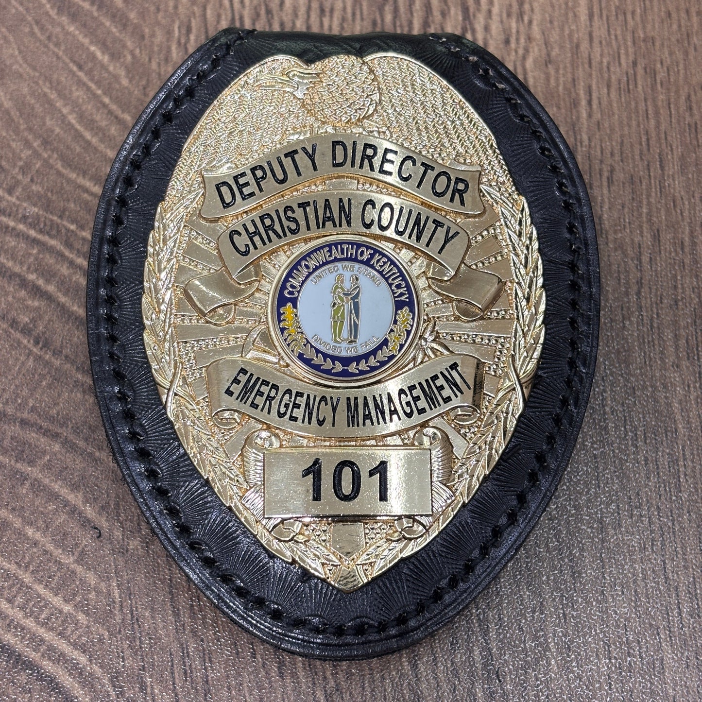 police badge holder black-BH01