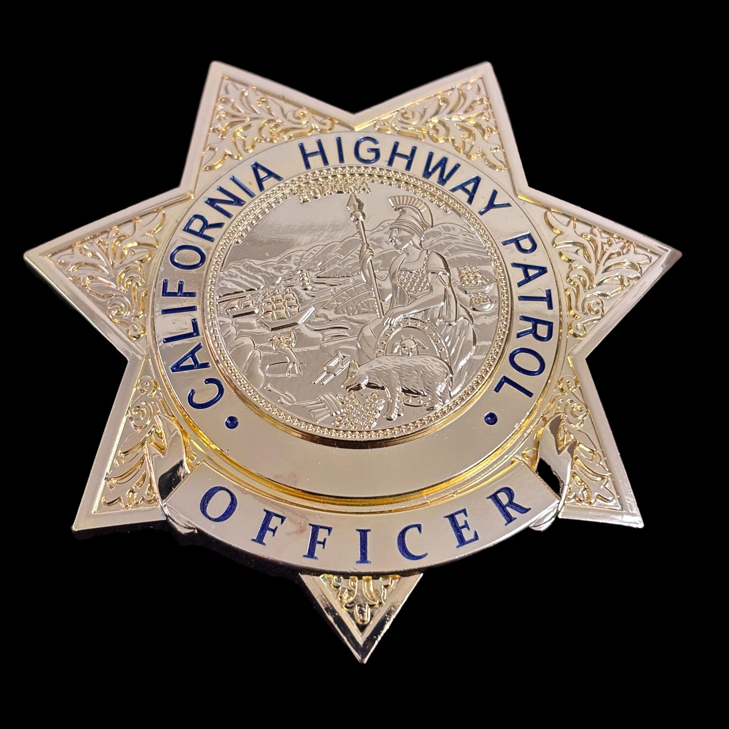 Replica del distintivo della California Highway Patrol dell'agente CHP degli Stati Uniti, oggetti di scena del film, numero personalizzabile