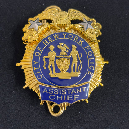 Replica del distintivo della polizia di New York NYPD, oggetti di scena del film, 2 stelle