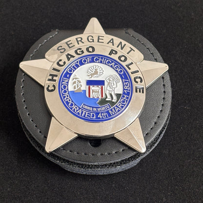 Insignia de sargento de policía de Chicago CPD con número personalizable