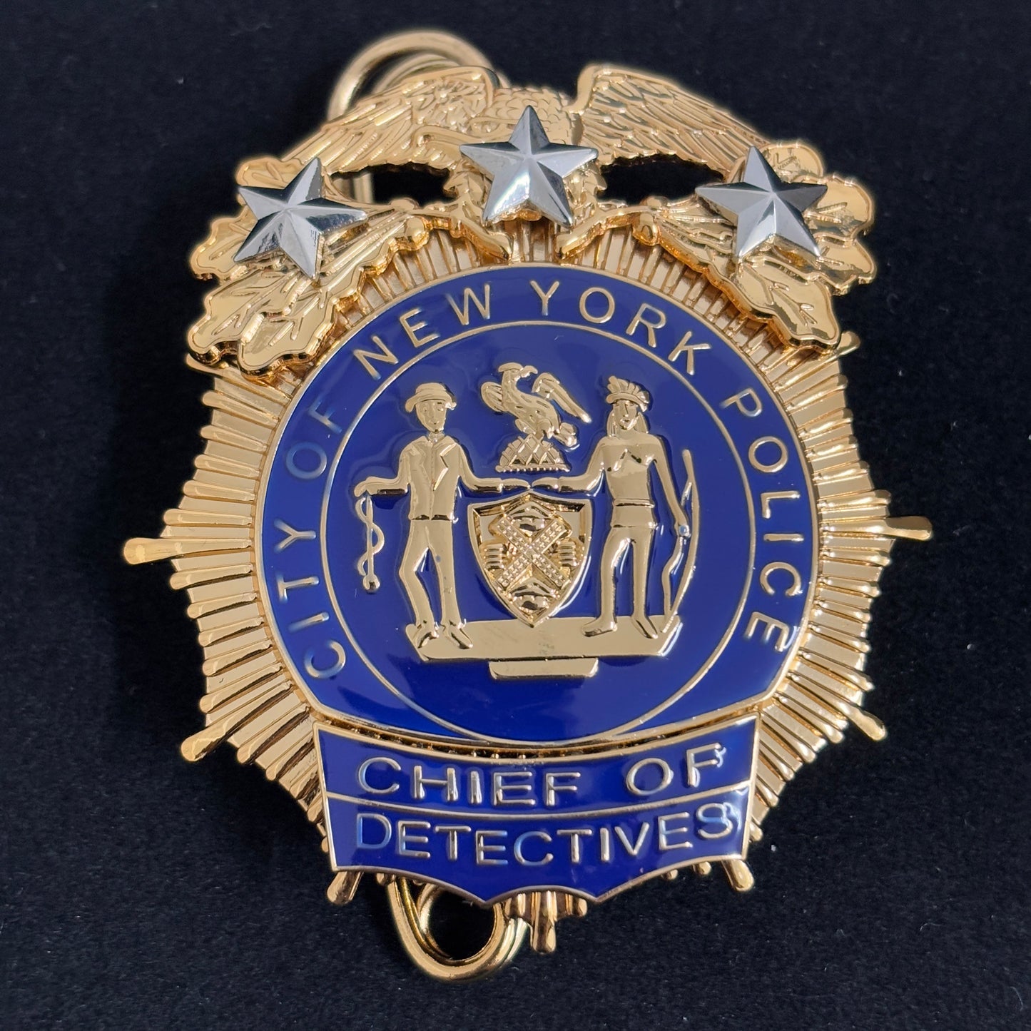 Replica del distintivo della polizia di New York NYPD, oggetti di scena del film, 3 stelle 