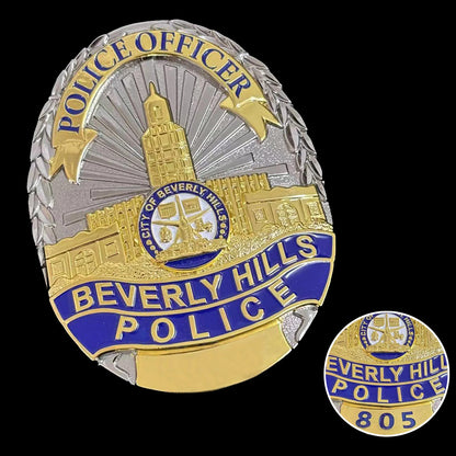 Replica del distintivo della polizia investigativa di Beverly Hills degli Stati Uniti, oggetti di scena del film, numero personalizzabile