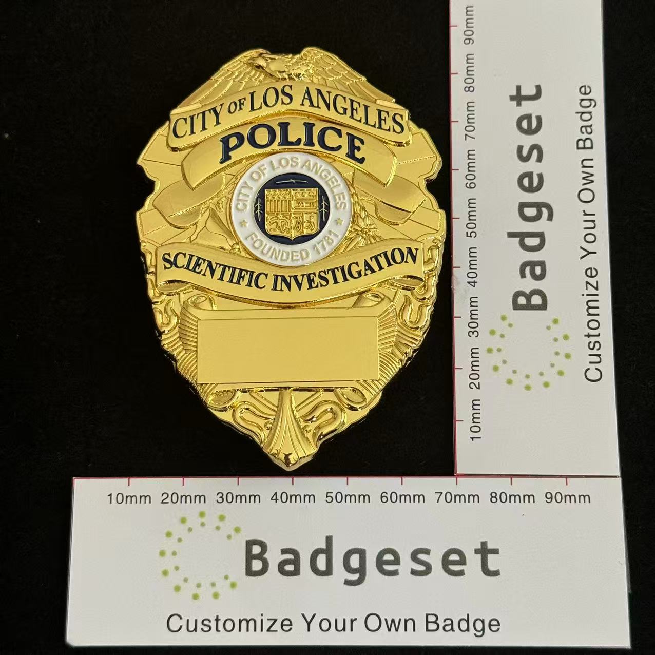 City Of Los Angeles Police Scientific Investigation Badge Customizable Number