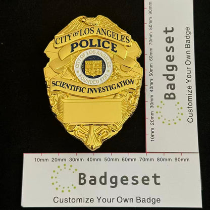 City Of Los Angeles Police Scientific Investigation Badge Customizable Number