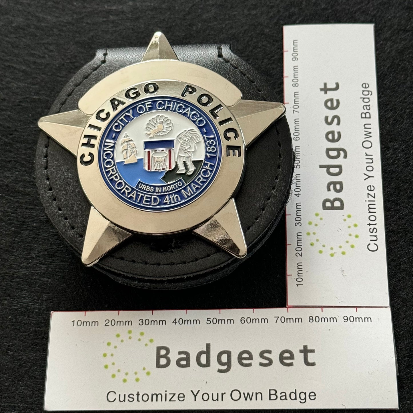 CPD Chicago Badge Replica Movie Props Customizable Text&Number