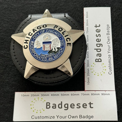 CPD Chicago Badge Replica Movie Props Customizable Text&Number