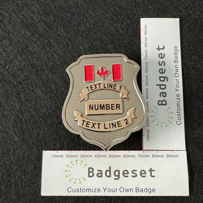 ASFC-CBSA Canada Retired Badge Customize Number Movie props