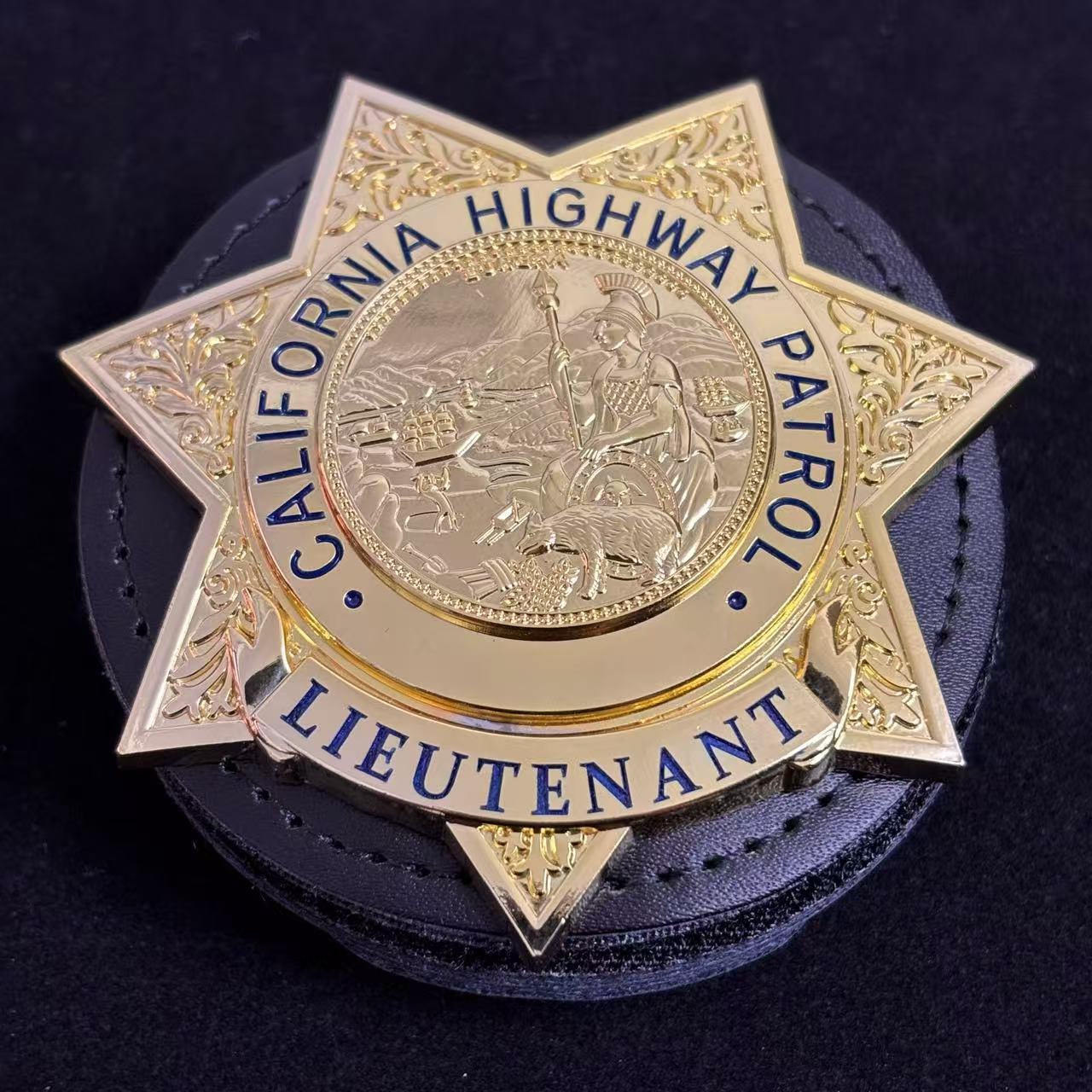 Replica del distintivo del tenente CHP degli Stati Uniti, oggetti di scena del film, numero personalizzabile