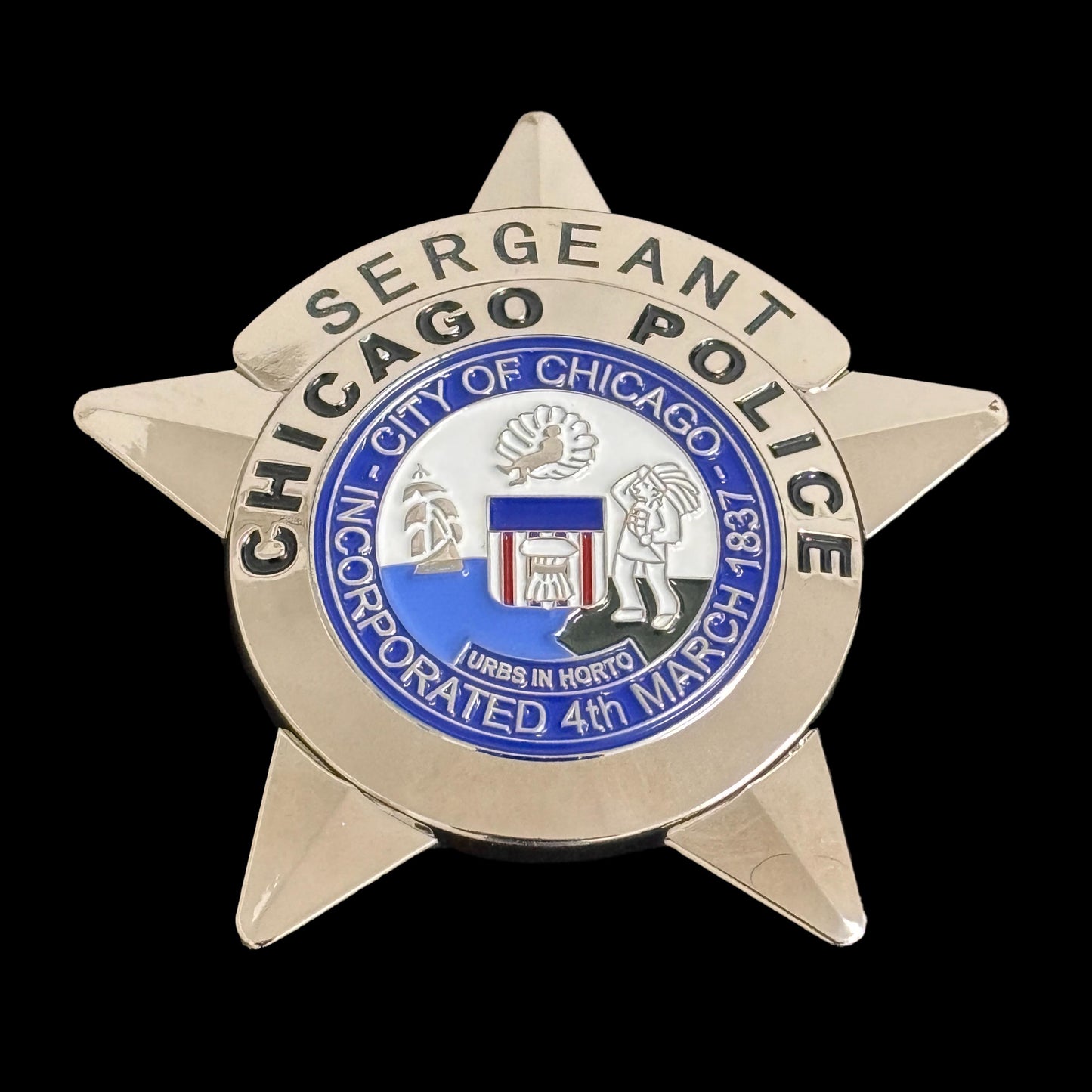 Replica del distintivo del sergente della polizia di Chicago CPD, oggetti di scena del film