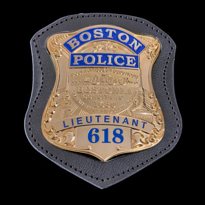 Replica del distintivo del tenente della polizia di Boston, oggetti di scena del film con numero 618