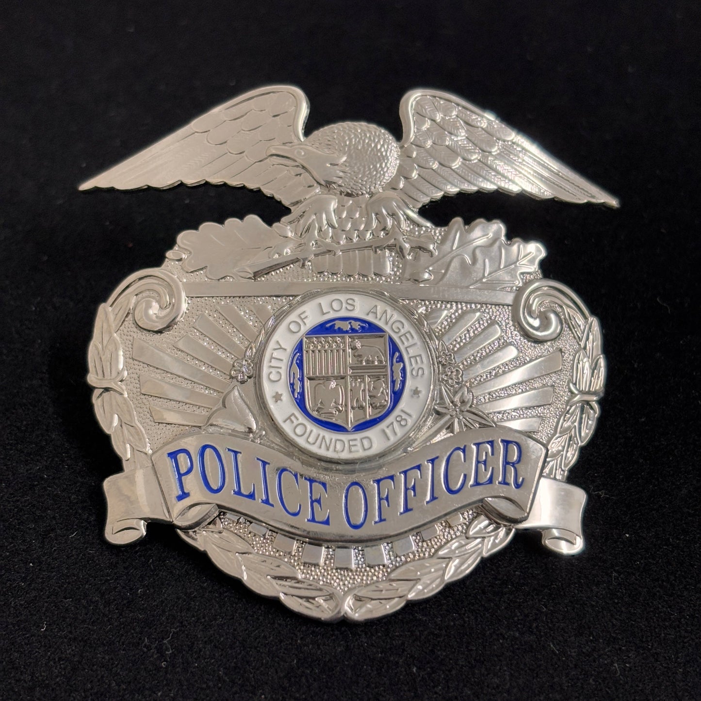 Replica del distintivo del cappello della polizia di Los Angeles LAPD con stemma e accessori per film
