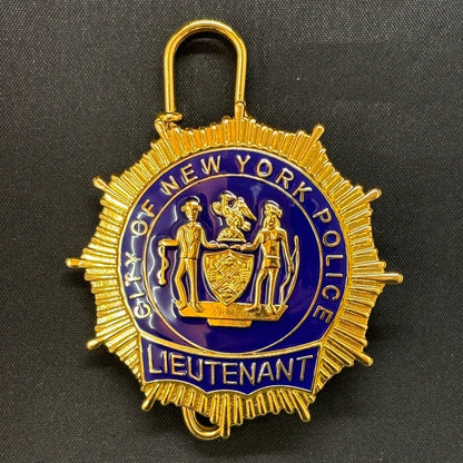 Replica del distintivo del tenente della polizia di New York, NYPD, oggetti di scena per film cosplay