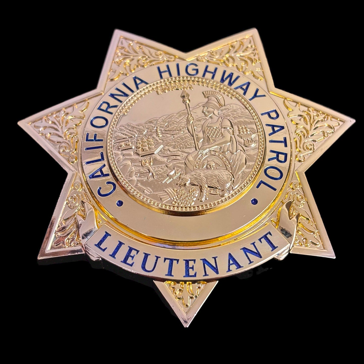 Replica del distintivo del tenente CHP degli Stati Uniti, oggetti di scena del film, numero personalizzabile