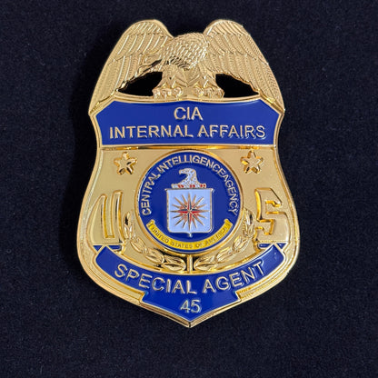 Replica del distintivo dell'agente speciale degli affari interni della CIA degli Stati Uniti, oggetti di scena del film 45