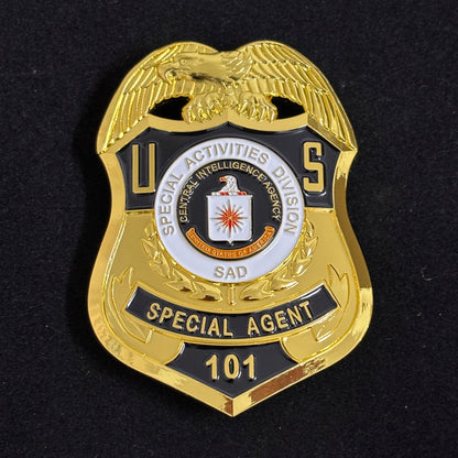 Replica del distintivo dell'agente speciale della Divisione Attività Speciali, oggetti di scena del film 101