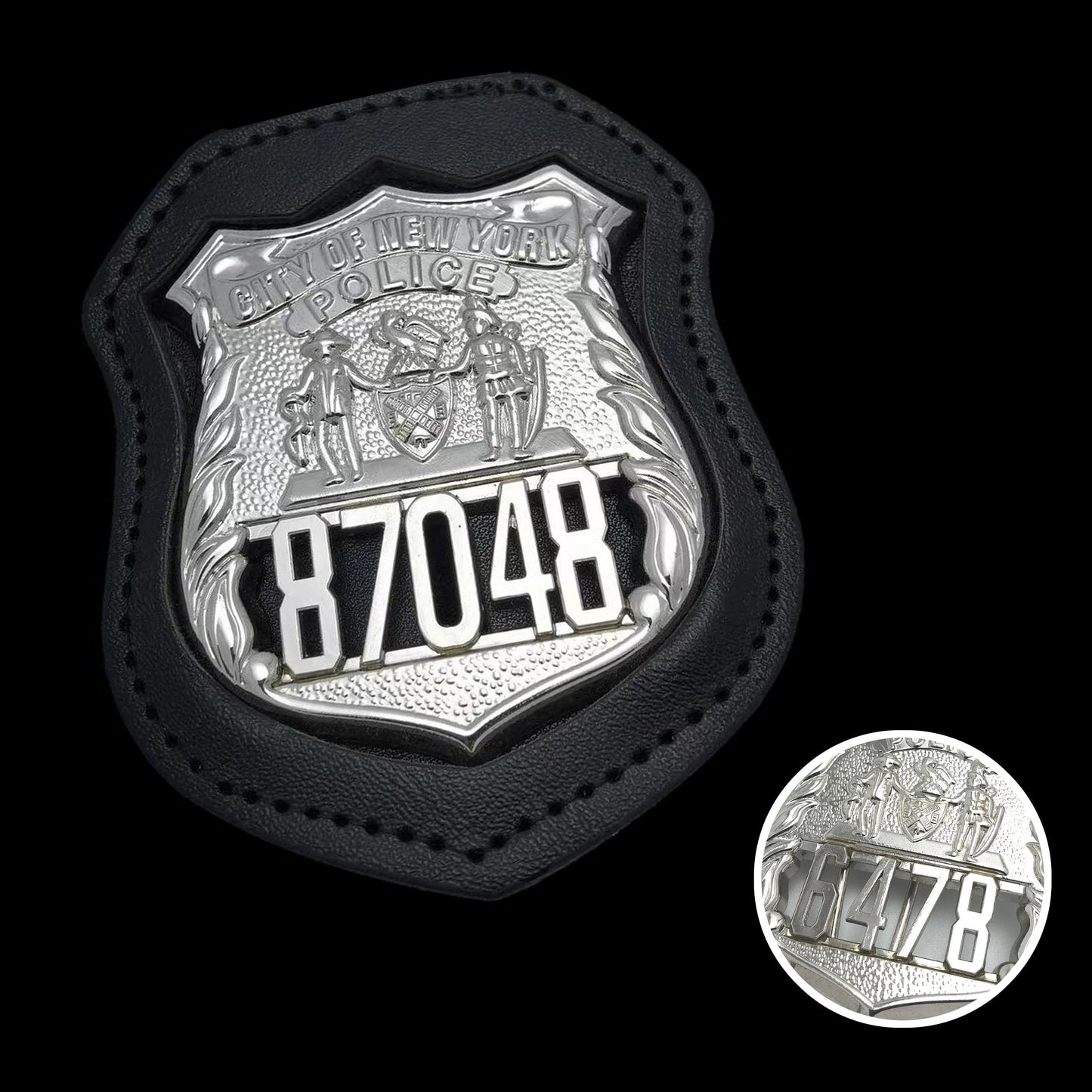 Replica del distintivo della polizia di New York NYPD, oggetti di scena del film, numero personalizzabile