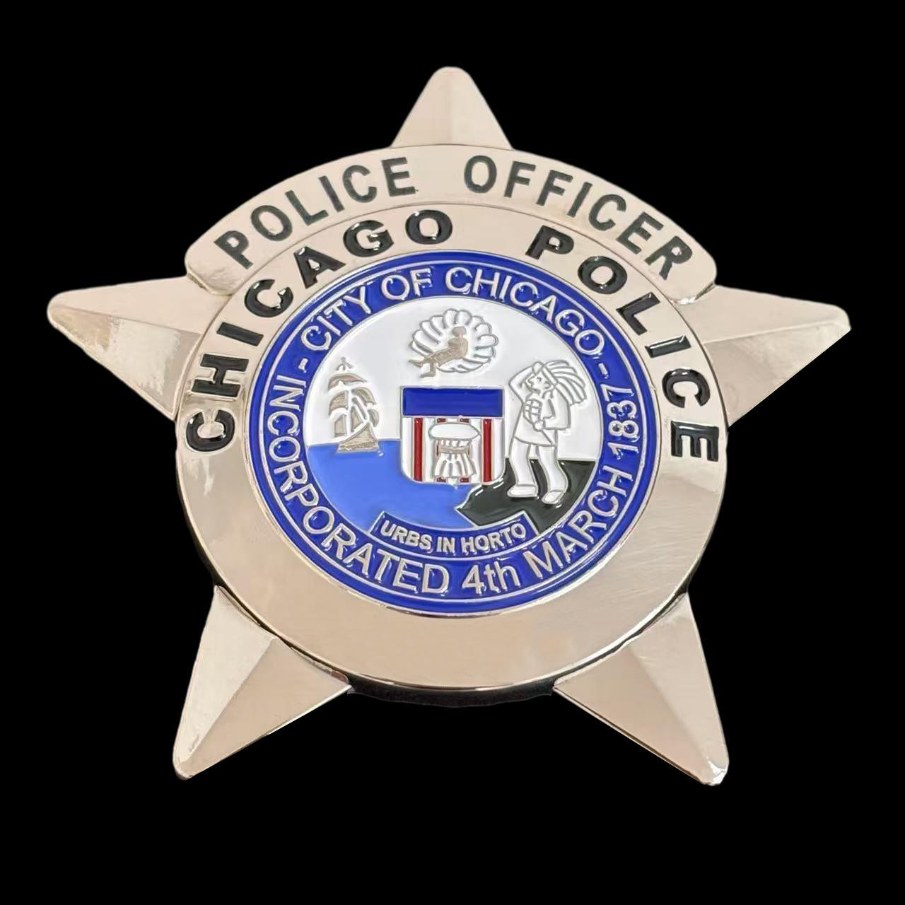 Replica del distintivo dell'agente di polizia di Chicago CPD, oggetti di scena del film