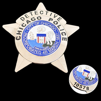 Replica del distintivo del detective CPD Chicago, oggetti di scena del film, numero personalizzabile
