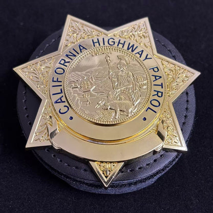 Replica del distintivo della California Highway Patrol della CHP degli Stati Uniti, oggetti di scena del film, numero e nome personalizzabili