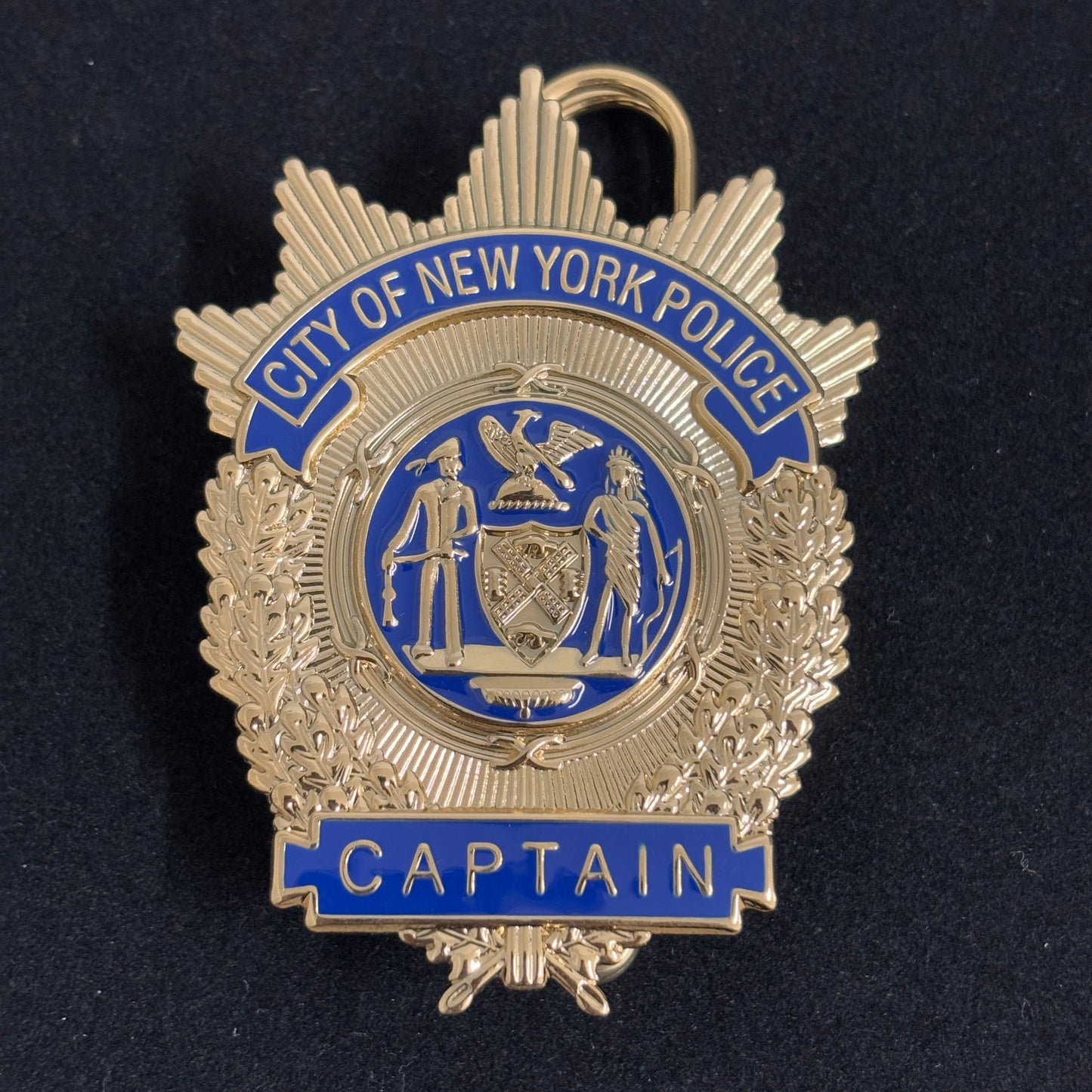 Replica del distintivo del capitano della polizia di New York, NYPD, per cosplay e film