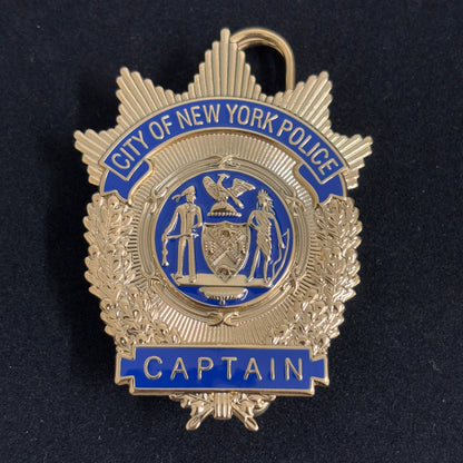 Replica del distintivo del capitano della polizia di New York, NYPD, per cosplay e film