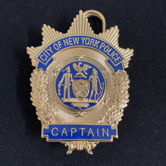 Replica del distintivo del capitano della polizia di New York, NYPD, per cosplay e film