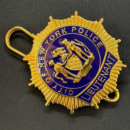 Replica del distintivo del tenente della polizia di New York, NYPD, oggetti di scena per film cosplay