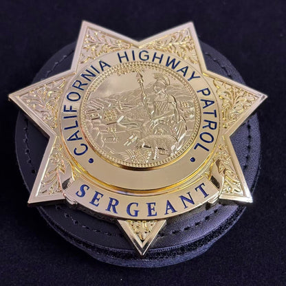 Replica del distintivo del sergente della pattuglia stradale della CHP degli Stati Uniti, oggetti di scena del film, numero personalizzabile