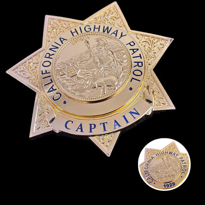 Réplica de la insignia de la Patrulla de Carreteras de California (CHP) de EE. UU., accesorios de película, número personalizable