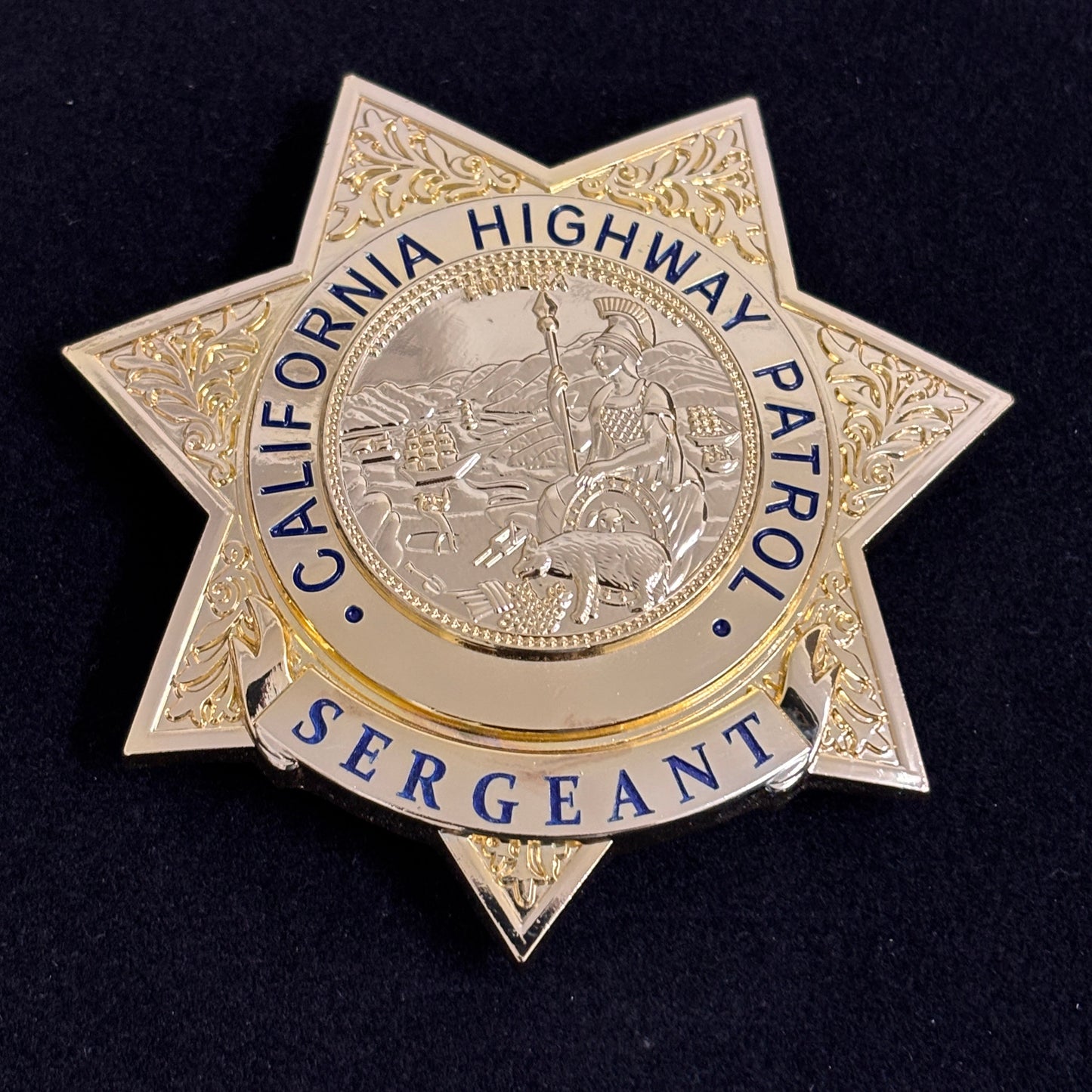 Replica del distintivo del sergente della pattuglia stradale della CHP degli Stati Uniti, oggetti di scena del film, numero personalizzabile