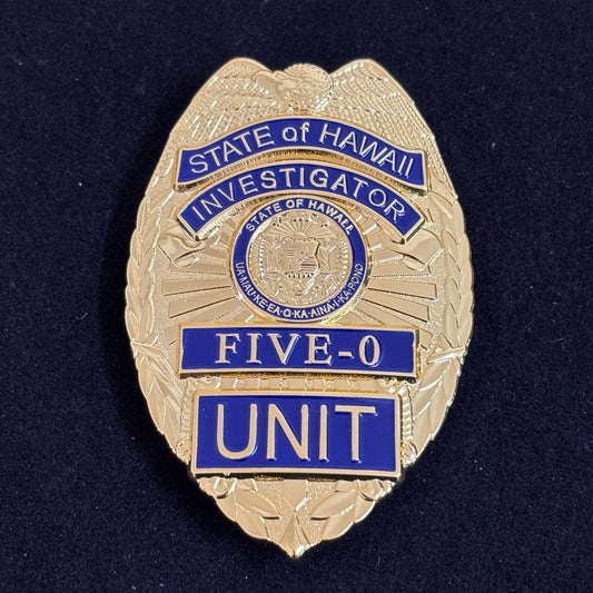 Replica del distintivo della polizia investigativa dell'unità Hawaii Five-O, oggetti di scena per film e TV 