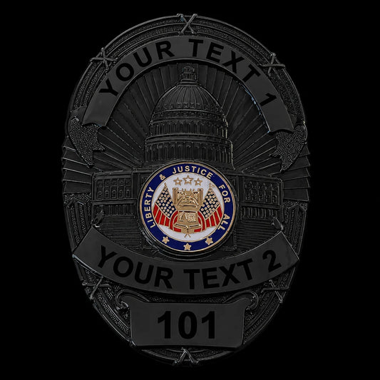 Badge personnalisable BA04-Noir