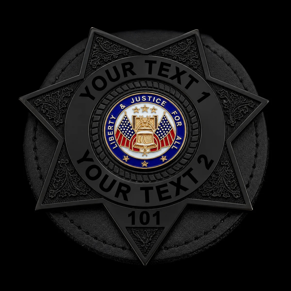 Customizable Badge BA24-Black
