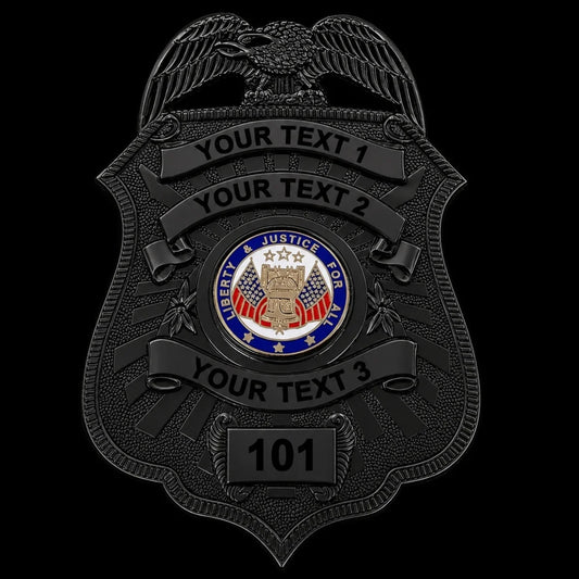 Badge personnalisable BA25-Noir