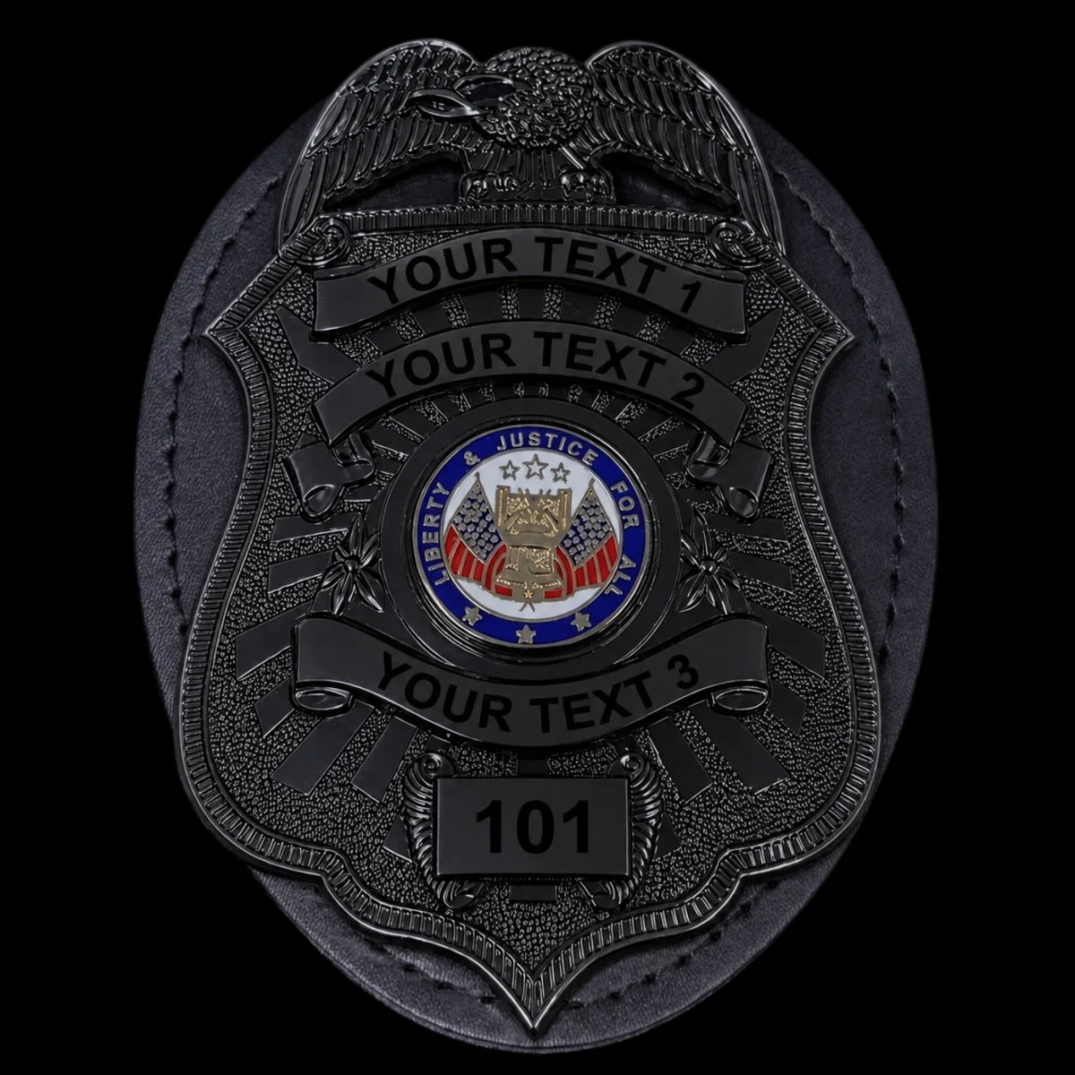 Customizable Badge BA25-Black