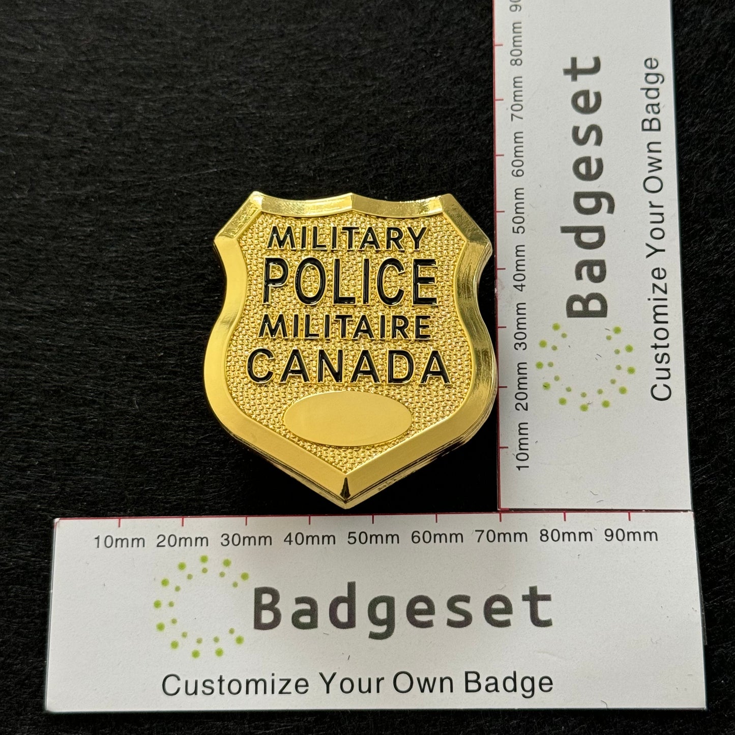 MILITARY POLICE MILITAIRE CANADA Customizable Number Movie props Badge