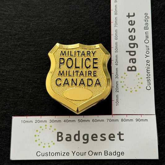 MILITARY POLICE MILITAIRE CANADA Customizable Number Movie props Badge