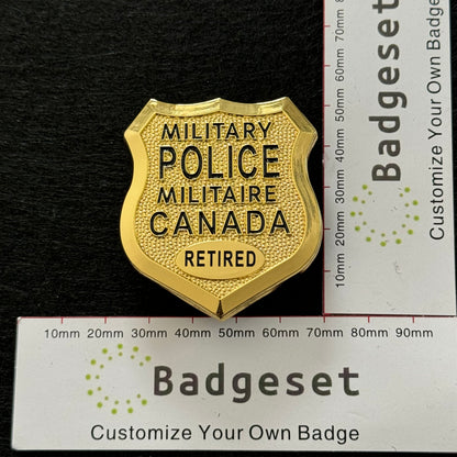 MILITARY POLICE MILITAIRE CANADA Customizable Number Movie props Badge