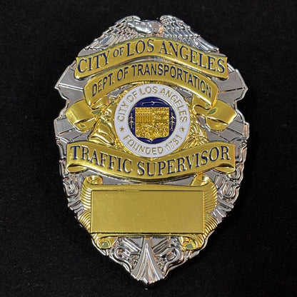 Numero personalizzabile del distintivo del supervisore del traffico del Dipartimento dei trasporti della città di Los Angeles