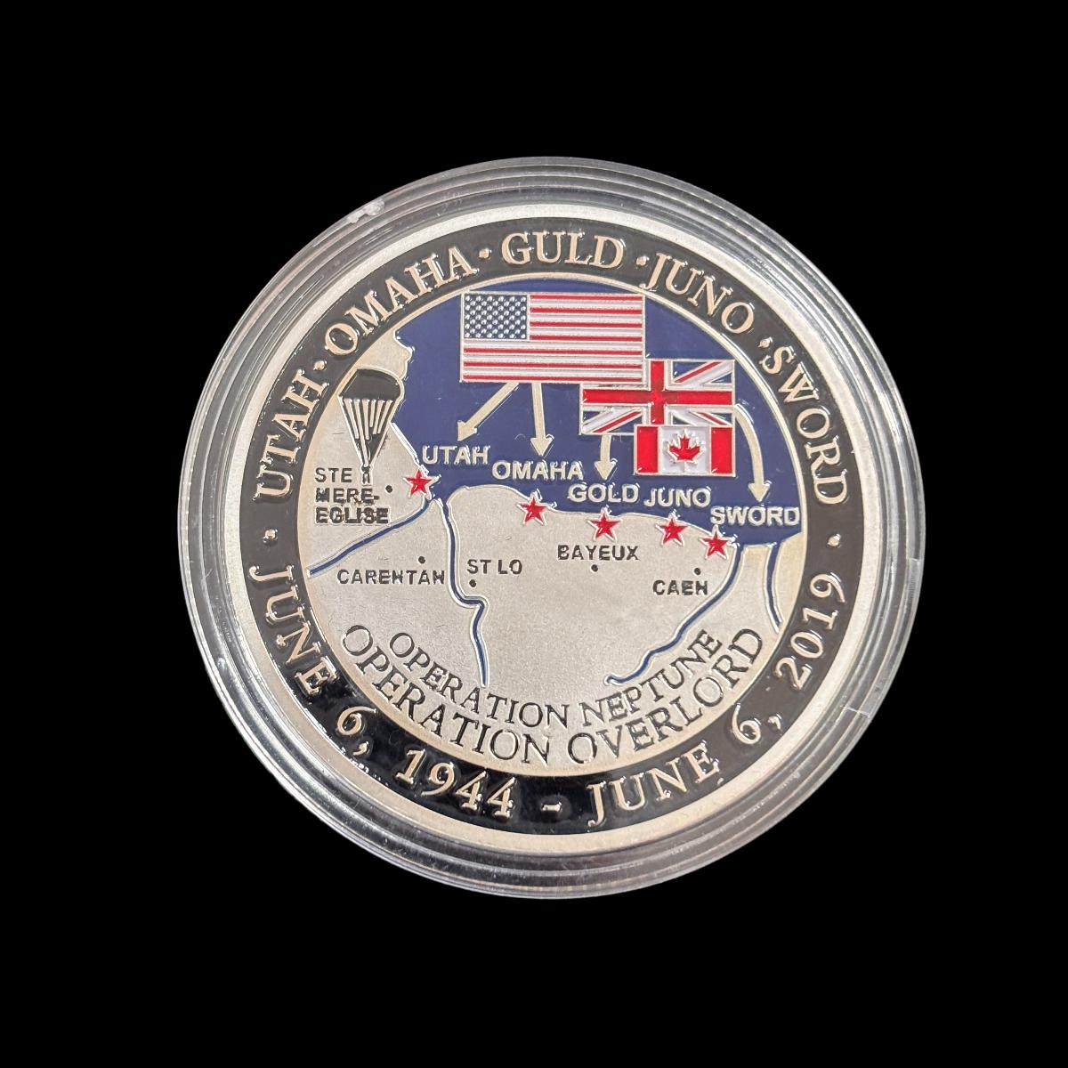 75TH ANNIVERSARY D-DAY NORMANDY, FRANACE Challenge Coin