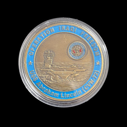 Moneda de desafío del USS ABRAHAM LINCOIN (CVN-72) de la OPERACIÓN LIBERTAD IRAQUÍ