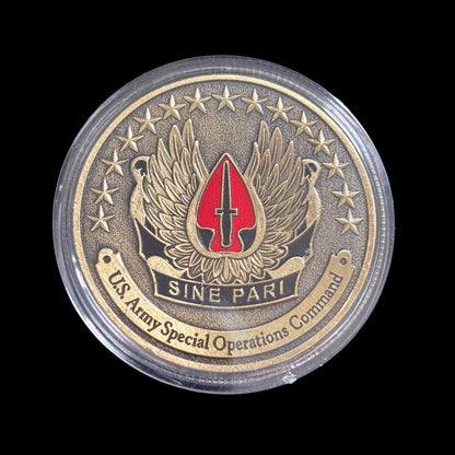 Moneda de desafío del Comando de Operaciones Especiales del Ejército de los Estados Unidos
