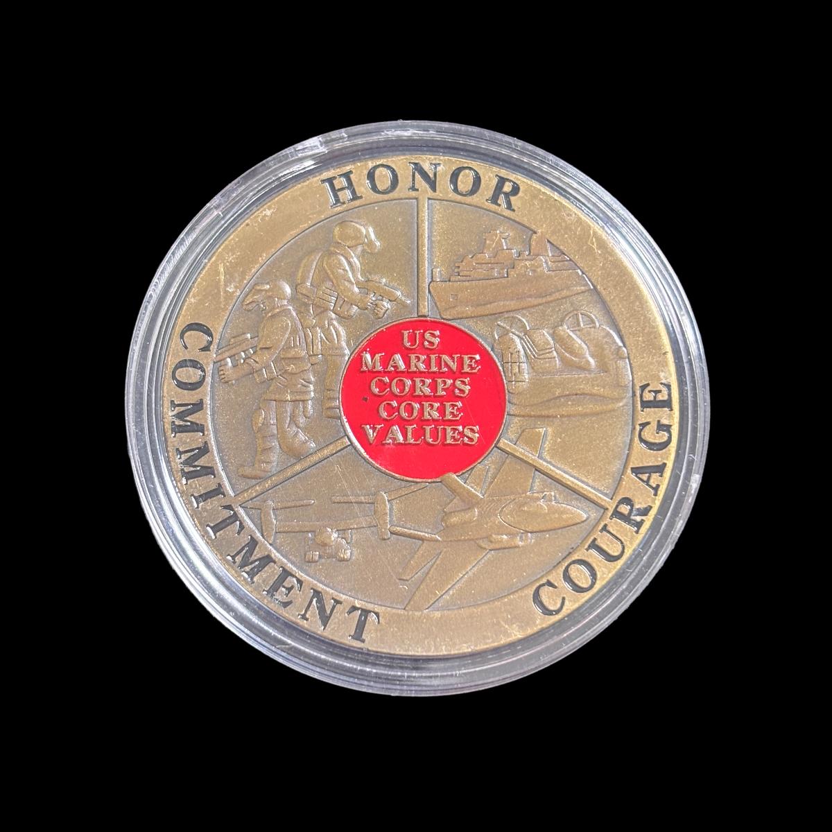 Moneda desafío HONOR CORAJE COMPROMISO