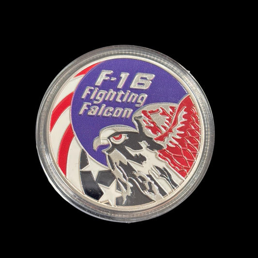 Moneta sfida F-16 dell'aeronautica militare statunitense