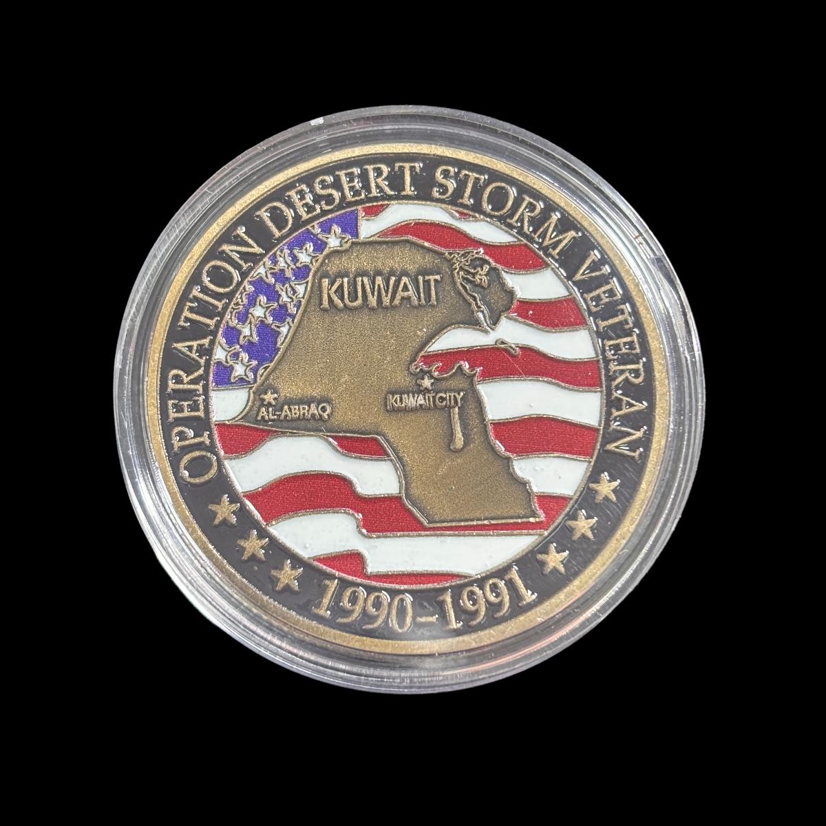 Moneta sfida OPERAZIONE DESERT STORM VETERAN KUWAlT