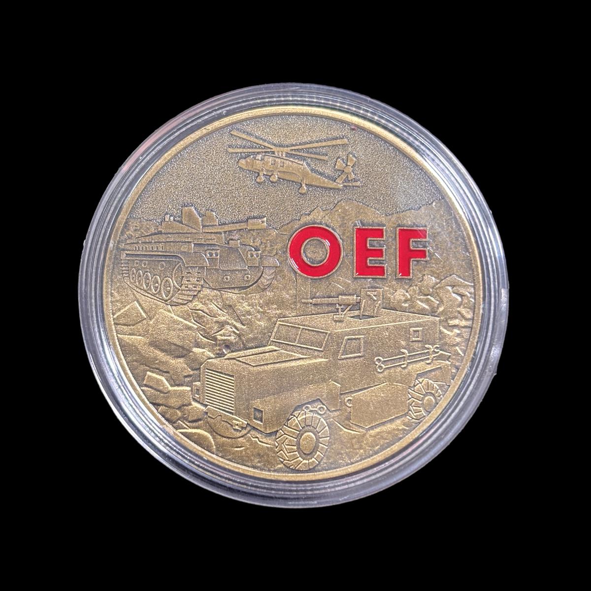 Moneda de desafío de veterano de combate de la Operación Libertad Duradera
