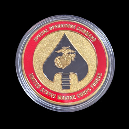 Moneda de desafío del Comando de Operaciones Especiales de las Fuerzas del Cuerpo de Marines de EE. UU.