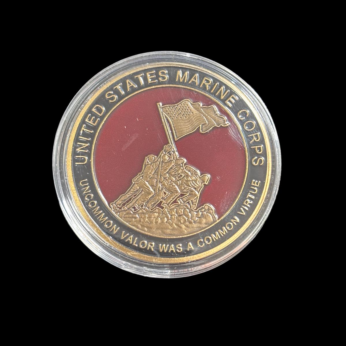 Moneda de desafío SEMPER FIDELIs del Cuerpo de Marines de EE. UU.