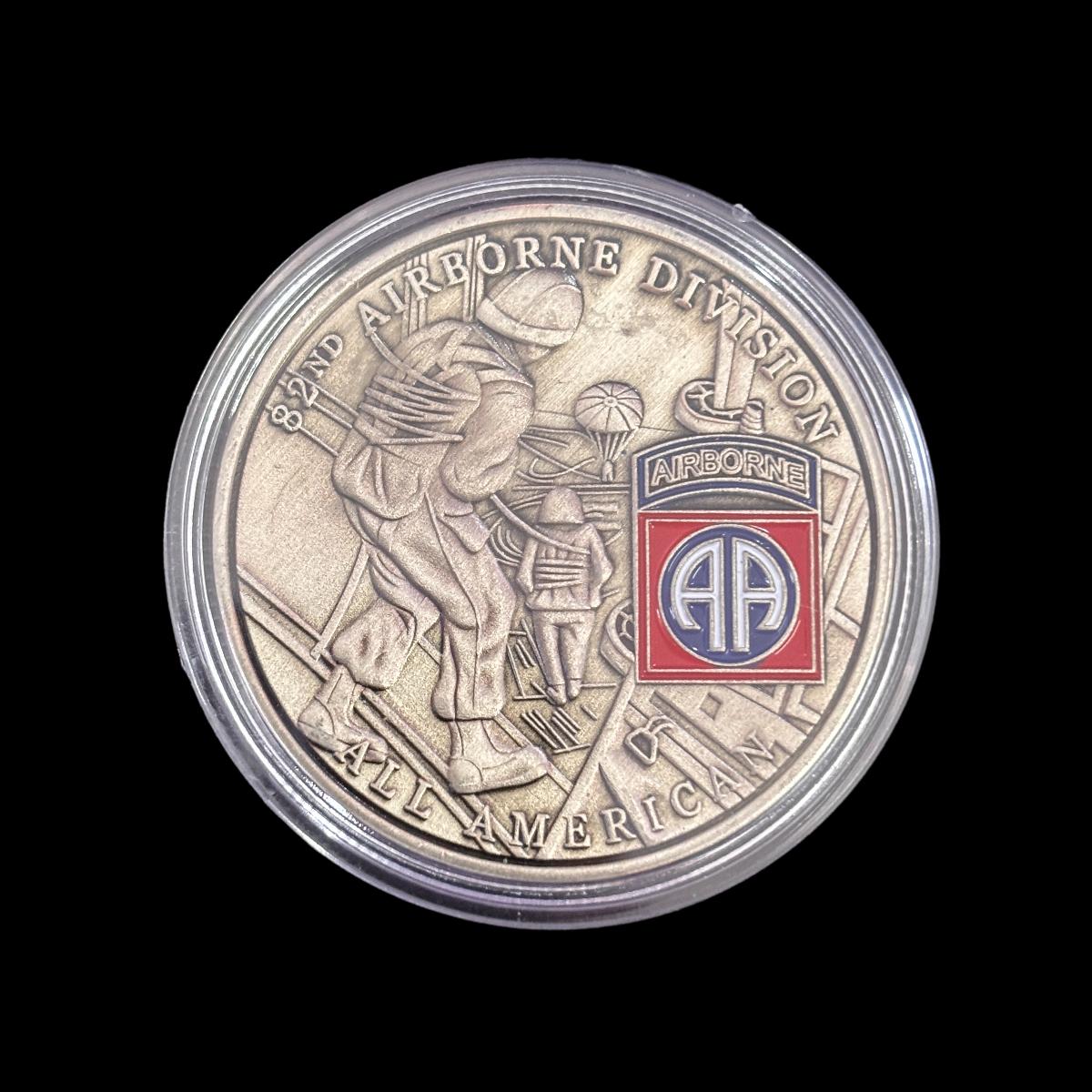 Moneta sfida 82a divisione aviotrasportata tutta americana QUESTO LO DIFENDEREMO