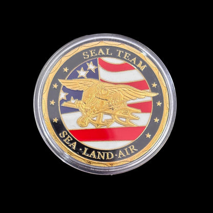 Moneda de desafío del Gran Sello de los EE. UU. del Equipo Seal de Washington, DC, mar, tierra y aire